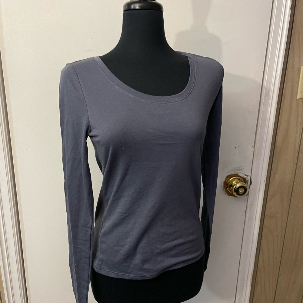 Uniqlo Women's Charcoal Long Sleeve Top